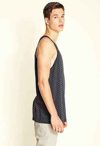 Dotted Cotton-Blend Tank