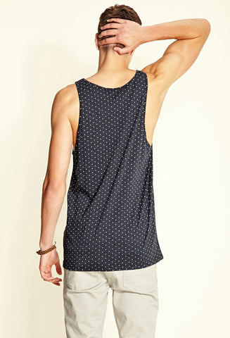 Dotted Cotton-Blend Tank