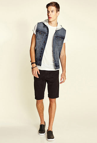 Hooded Denim Vest